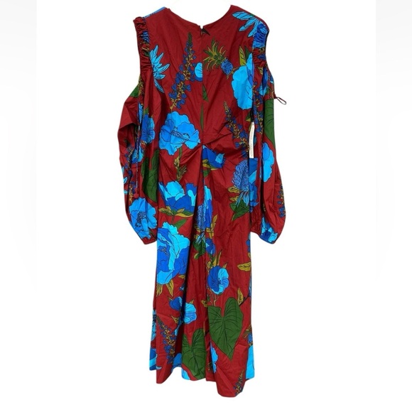 NWT Farm Rio Long-Sleeve V-Neck Midi Dress - Size Medium - Floral - Picture 9 of 9